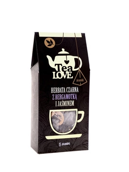 Herbata Tea Love Czarna z Bergamotką i Jaśminem Piramidki 15 szt.