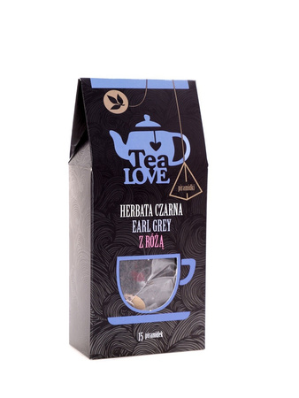 Herbata Tea LOVE czarna earl grey z różą piramidki (15 szt.)