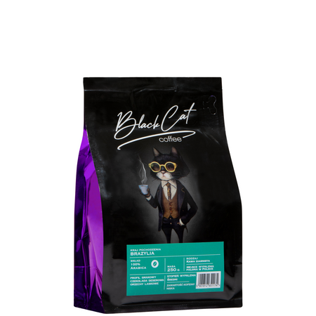 Kawa Ziarnista Black Cat Brazylia 100% Arabica 250g