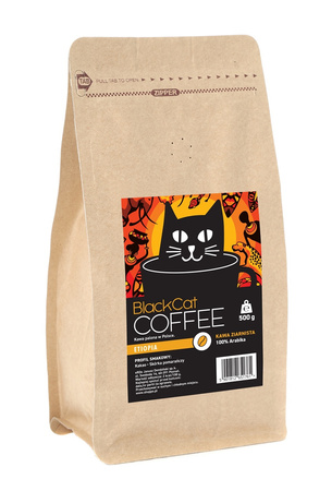 Kawa Ziarnista Black Cat Etiopia 100% Arabica 500g