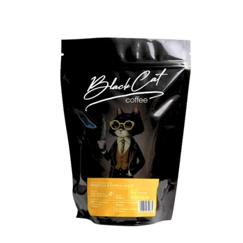 Kawa Ziarnista Black Cat Brazylia Etiopia Indie 20/80 500g