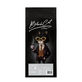 Kawa Ziarnista Black Cat Uganda - Indie 100% Robusta 1000g