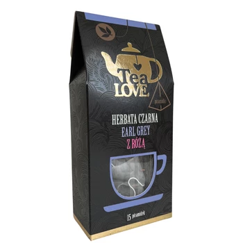 Herbata Tea Love Czarna Earl Grey z Różą Piramidki 15 szt.