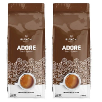 Zestaw: Kawa Ziarnista Bianchi Adore Grand Espresso 1000g 2-pak
