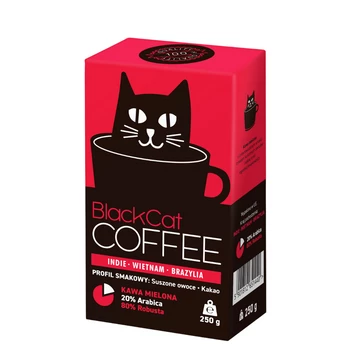 Kawa Mielona Black Cat Indie Wietnam Brazylia 10/90 250g